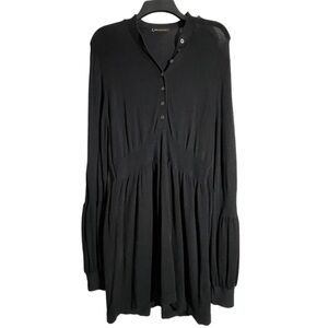 525 America Black Modal Balloon Sleeve Tunic Sweater / Dress Size M